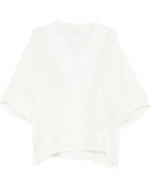 Eleventy Sciarpa Con Scollo A V - Bianco