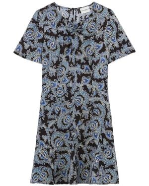 Claudie Pierlot Paisley-Print Dress - Blue