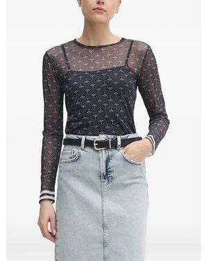 Joop! Patterned Top - Gray