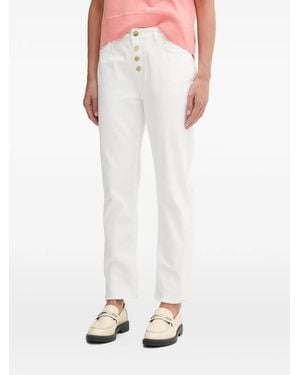 Lola Casademunt Raw-Cut Straight-Leg Jeans - White