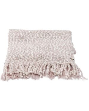 Fedeli Fringed Bubbly Scarf - Natural