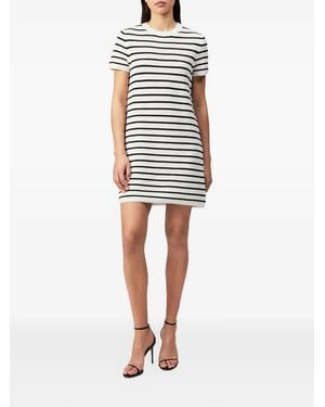 DRYKORN Striped Pointelle-Knit Dress - White