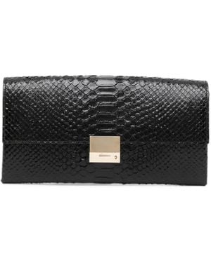 Tom Ford Python-Effect Leather Clutch Bag - Black