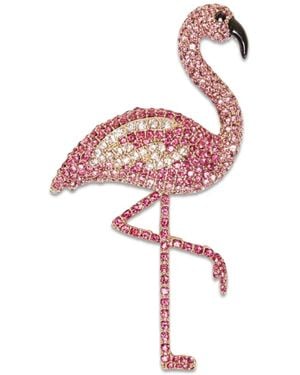 Weekend by Maxmara Metal Brooch With Rhinestones - Pink