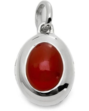 Monica Vinader Medallón Con Piedra De Nacimiento De Enero De Ónix Rojo