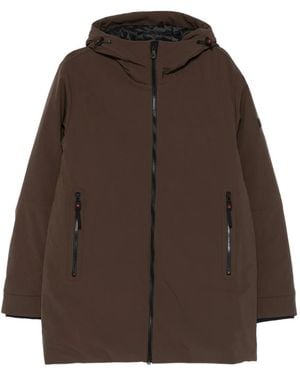 Peuterey Hooded Zip-Up Coat - Brown