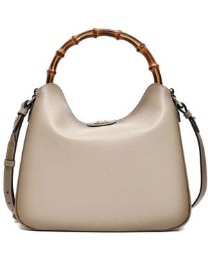 Gucci Medium Diana Shopper Met Bamboe Handvat - Naturel