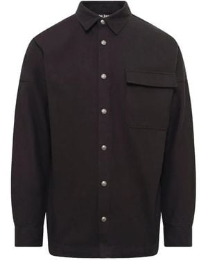 Palm Angels Logo-Print Loose-Fit Shirt - Black