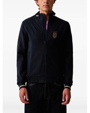 Aeronautica Militare Embroidered Zip-Up Jumper - Blue