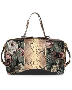 Dries Van Noten Floral East-West Bag - Black