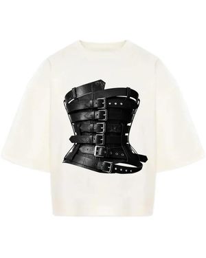 Hamza Graphic-Print T-Shirt - White