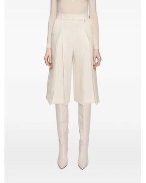 Nissa Tailored High-Waist Bermuda Shorts - Natural