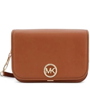 MICHAEL Michael Kors Chain Detail Logo Shoulder Bag - Brown