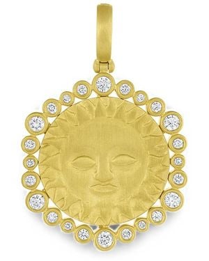 LEIGH MAXWELL Diamond Sun Halo Pendant - Metallic