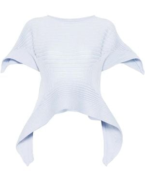 Issey Miyake Subdued Knit Top - White