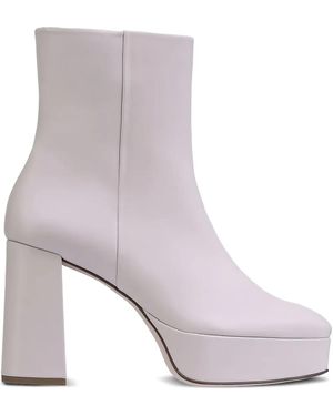 Högl Nora Platform Block-Heel Ankle Boots - White