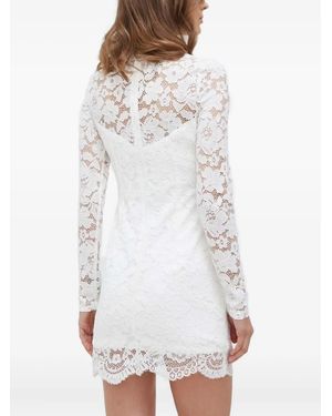 Bardot Antonia Lace Trim Mini Dress in Natural | Lyst Bardot Antonia Lace Trim Mini Dress in Natural | Lyst