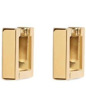 Azlee 18K Mosaic Hoop Earrings - Natural
