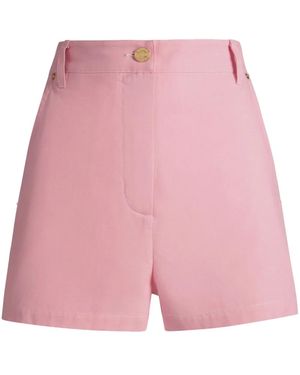 Bally High-Waisted Cotton Shorts - Pink
