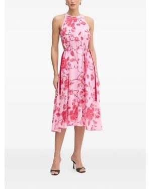 Fracomina Floral-Print Midi Dress - Pink