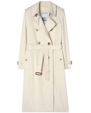 Burberry Kensington Kasjmier Trenchcoat - Wit
