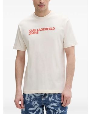 KARL LAGERFELD Logo-Print T-Shirt - White