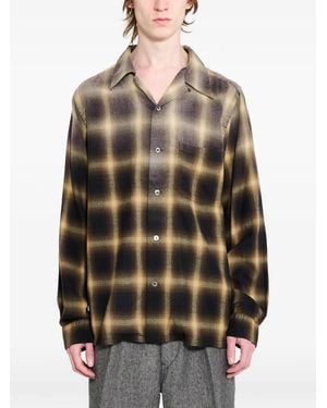 TAIGA TAKAHASHI Plaid Shirt - Black