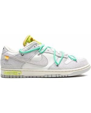 NIKE X OFF-WHITE Dunk Low "Lot 14" Sneakers - White