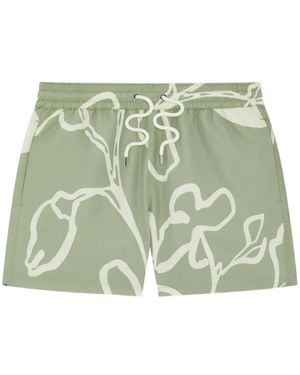 Frescobol Carioca Rio Floral-Print Swim Shorts - Green