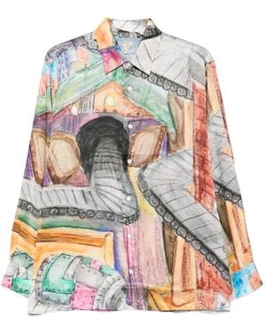 Kidsuper Patterned Button-Up Shirt - White