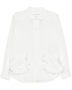 Comme des Garçons Ruffled-Pocket Shirt - White