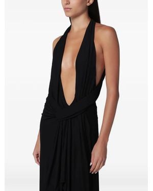 Christopher Esber Spire Cascade Asymmetric Maxi Dress - Black