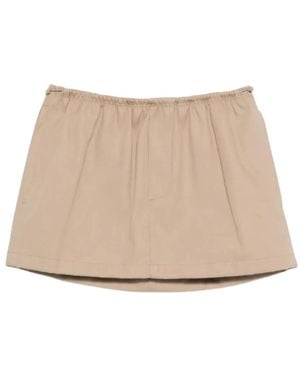 Alexander Wang Mini-Rok Met Elastische Tailleband - Naturel