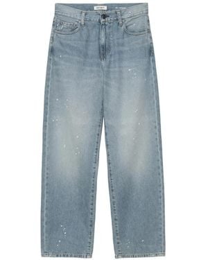 Carhartt Paint-Splatter Wide-Leg Jeans - Blue