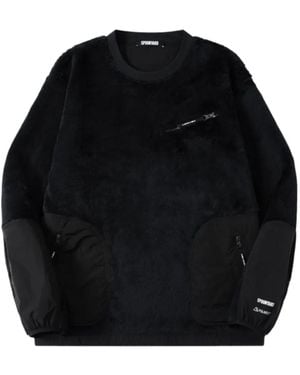 Spoonyard Zip-Pocket Crew-Neck Sweatshirt - Black