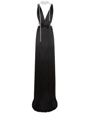 DSquared² Jewelled-Embellishment Maxi Dress - Black