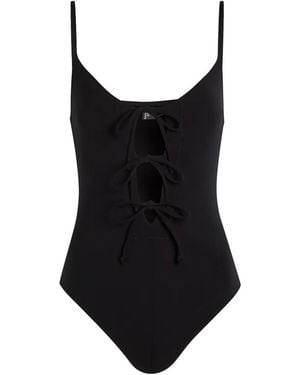 Lisa Marie Fernandez The Three Tie Maillot Badeanzug - Schwarz