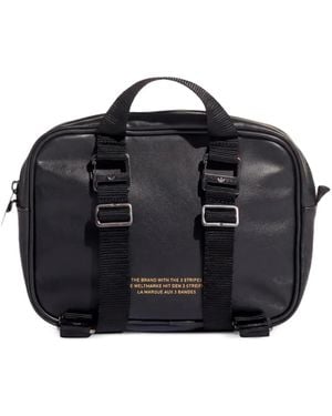 adidas Mini Airliner Logo-Print Backpack - Black