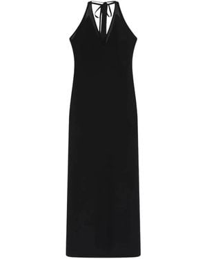 Marella V-Neck Maxi Dress - Black