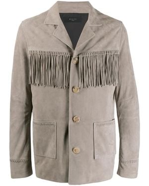 Amiri Fringed Suede Jacket - Brown