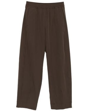 Herno Pantalon À Taille Élastiquée - Marron