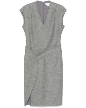 Genny Mélange-Effect Midi Dress - Gray