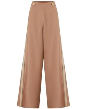 Edward Achour Paris Pantaloni Sartoriali A Gamba Ampia - Neutro