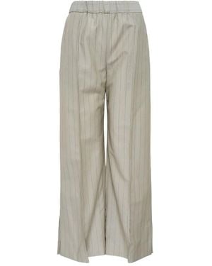 Jil Sander Pinstripe Trousers - Grau