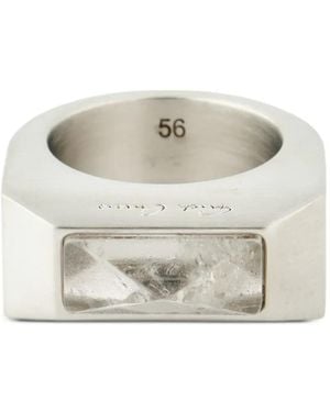 Rick Owens Crystal Pyramid Ring - White
