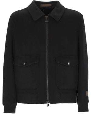 ONTHEBUND Zip-Up Bomber Jacket - Black