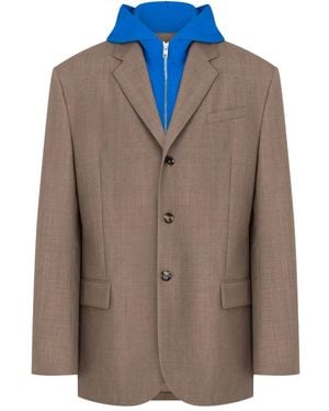 Moschino Flap-Pocket Layered Blazer - Brown