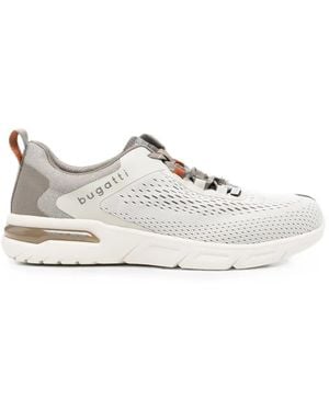 Bugatti Mesh-Panel Lace-Up Trainers - White
