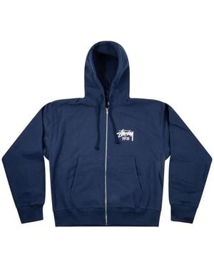 Stussy Paris Zip-Up Hoodie - Blue