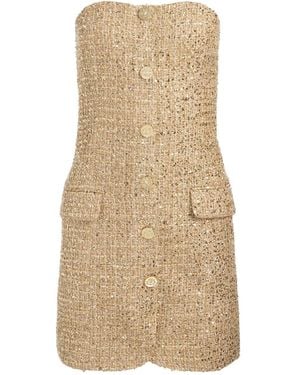 Alice + Olivia Robe-Bustier Madison À Coupe Courte - Neutre